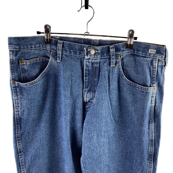Wrangler Straight Jeans 36x32 Men’s Blue Pre-Owned [#3520] - Picture 3 of 5